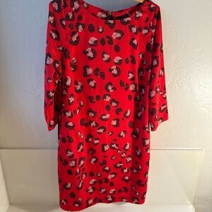 Stylish Red Leopard Print Dress the limited